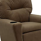 Alternate image 6 for Flash Furniture Microfiber Kids Recliner with Cup Holder in Brown