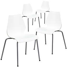 Flash Furniture Plastic Stack Chairs (Set of 4)