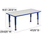 Alternate image 4 for Flash Furniture Rectangular Activity Table with 4 Stackable Chairs in Blue/Grey
