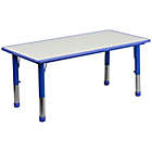 Alternate image 0 for Flash Furniture Rectangular Activity Table in Blue/Grey