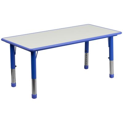 Flash Furniture Rectangular Activity Table in Blue/Grey