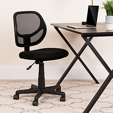 Flash Furniture Mesh Low Back Swivel Task Chair in Black. View a larger version of this product image.