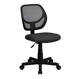 Flash Furniture Mesh Low Back Swivel Task Chair in Grey