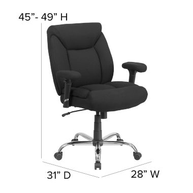 Flash Furniture 24/7 Intensive Use Fabric Chair in Black. View a larger version of this product image.