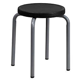 Flash Furniture Stackable Stool in Black/Grey