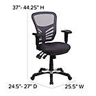 Alternate image 2 for Flash Furniture Mid-Back Mesh Swivel Task Chair