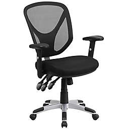 Flash Furniture Mid-Back Mesh Swivel Task Chair in Black