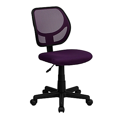 Flash Furniture Mesh Low Back Swivel, Purple Swivel Desk Chair
