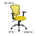 Alternate image 2 for Flash Furniture Mid-Back Mesh Task Chair in Yellow