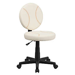 Flash Furniture Baseball Office Chair in Cream