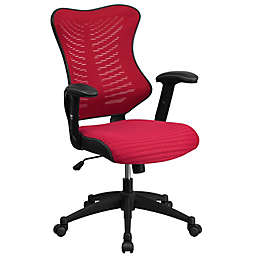 Flash Furniture High Back Mesh Office Chair in Burgundy