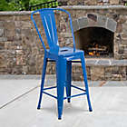 Alternate image 10 for Flash Furniture 24-Inch Indoor/Outdoor Metal Stool