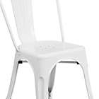Alternate image 4 for Flash Furniture Indoor/Outdoor Stackable Metal Chair in White