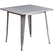 Flash Furniture 31.5-Inch Square Metal Indoor-Outdoor Table