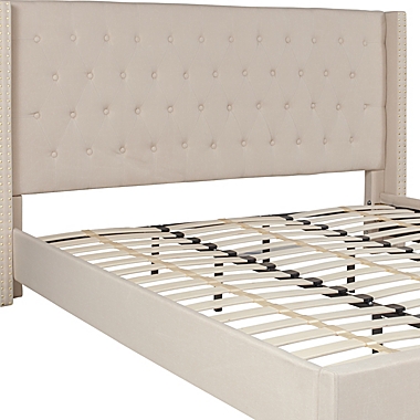 Flash Furniture Riverdale King Platform Bed in Beige. View a larger version of this product image.