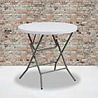 Alternate image 1 for Flash Furniture 32-Inch Round Folding Table in Granite White