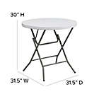 Alternate image 2 for Flash Furniture 32-Inch Round Folding Table in Granite White