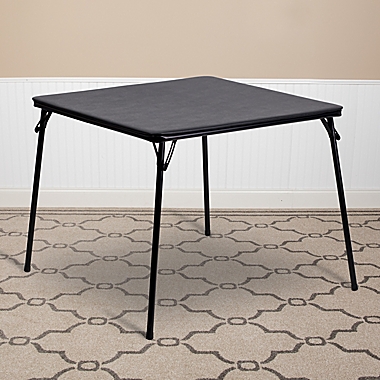 Flash Furniture Folding Card Table in Black. View a larger version of this product image.
