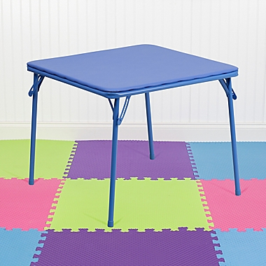 Flash Furniture Kids Folding Table in Blue. View a larger version of this product image.