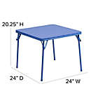 Alternate image 5 for Flash Furniture Kids Folding Table in Blue