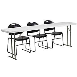 Flash Furniture 4-Piece Folding Table and Chairs Set