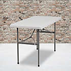 Alternate image 8 for Flash Furniture 4-Foot Rectangular Folding Table in Granite White