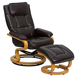 Flash Furniture Contemporary Recliner in Brown