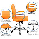 Alternate image 3 for Flash Furniture Mid-Back Vinyl Executive Swivel Office Chair