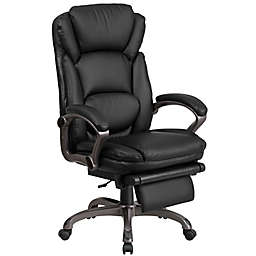 Flash Furniture Reclining High Back Upholstered Executive Office Chair in Black