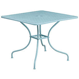 Flash Furniture 35.5-Inch Square All-Weather Steel Patio Table