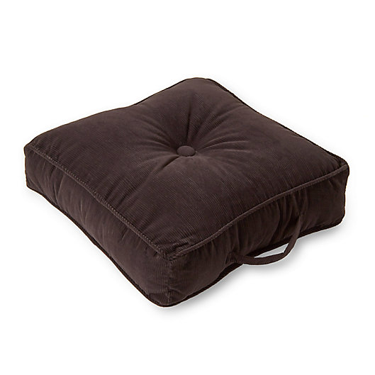 Alternate image 1 for Greendale Home Fashions Omaha Tufted Square Floor Cushion in Charcoal