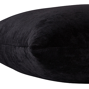 Greendale Home Fashions Velvet Square Throw Pillow in Black. View a larger version of this product image.