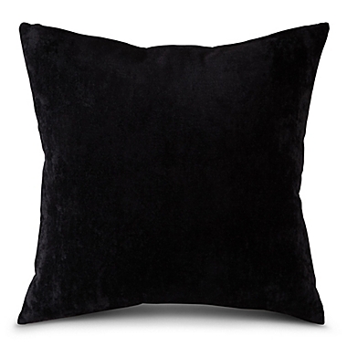Greendale Home Fashions Velvet Square Throw Pillow in Black. View a larger version of this product image.