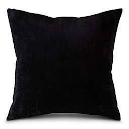 Greendale Home Fashions Velvet Square Throw Pillow in Black