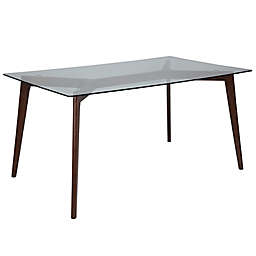 Flash Furniture Tapered Leg Glass Top Dining Table
