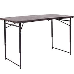 Flash Furniture Height Adjustable Plastic Folding Table
