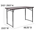 Alternate image 3 for Flash Furniture Height Adjustable Plastic Folding Table in Brown