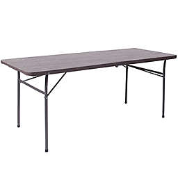 Flash Furniture 72-Inch Bi-Fold Dining Table with Handle