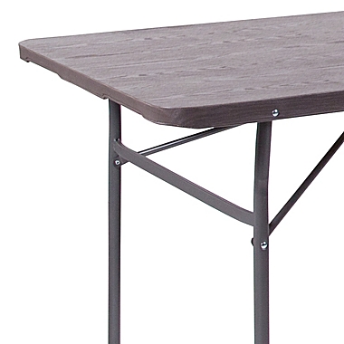 Flash Furniture 72-Inch Bi-Fold Dining Table with Handle. View a larger version of this product image.