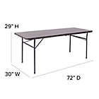 Alternate image 2 for Flash Furniture 72-Inch Bi-Fold Dining Table with Handle