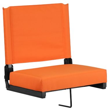 Flash Furniture Ultra-Padded Stadium Chair in Orange. View a larger version of this product image.