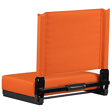 Flash Furniture Ultra-Padded Stadium Chair in Orange. View a larger version of this product image.