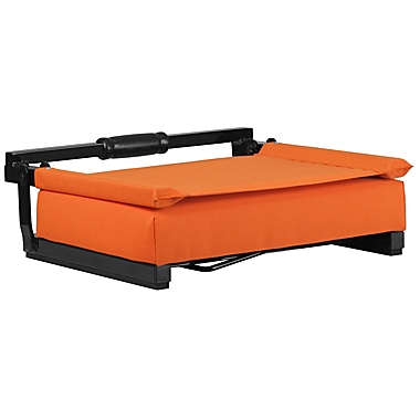 Flash Furniture Ultra-Padded Stadium Chair in Orange. View a larger version of this product image.