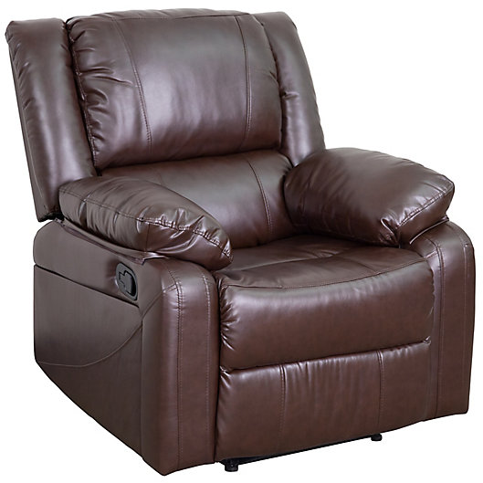 Flash Furniture Faux Leather Recliner, Brown Faux Leather Recliner Chair