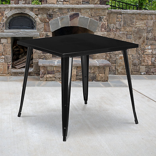Alternate image 1 for Flash Furniture 31.75-Inch Square All-Weather Metal Indoor-Outdoor Table