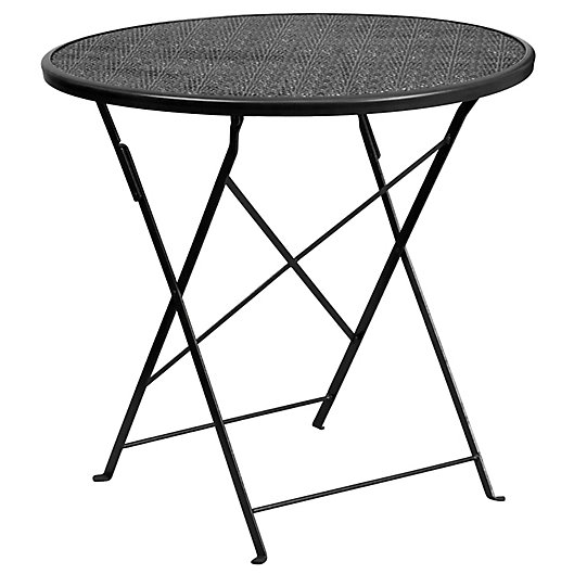 Alternate image 1 for Flash Furniture Indoor/Outdoor Folding Patio Table in Black