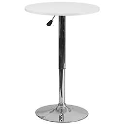 Flash Furniture Wood Adjustable Table in White