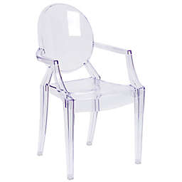 Flash Furniture Ghost Arm Chair in Transparent Crystal