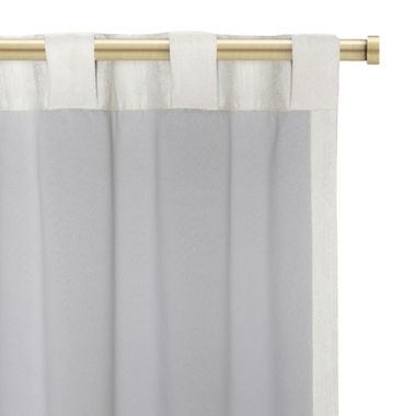 Willow 100% Blackout Rod Pocket/Back Tab Window Curtain Panel in Beige (Single). View a larger version of this product image.