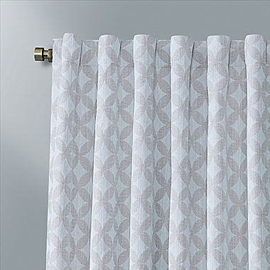 Willow 100% Blackout Rod Pocket/Back Tab Window Curtain Panel in Linen (Single). View a larger version of this product image.